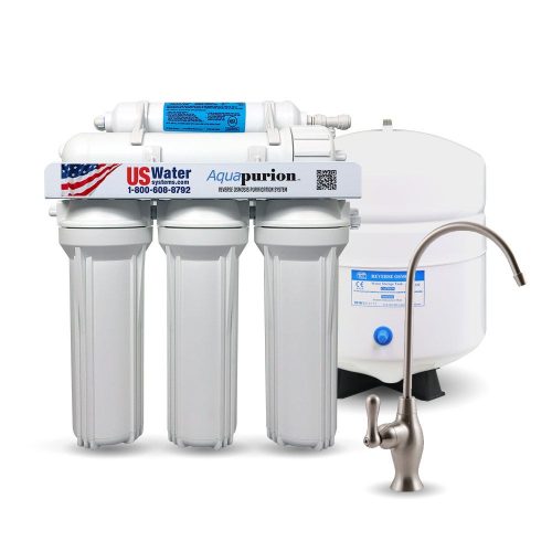 aquapurion plus 5 stage reverse osmosis system.media .brushed nickel.no .01