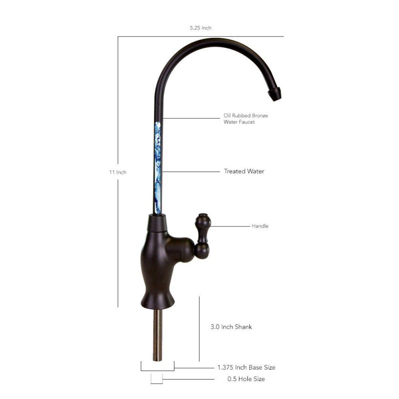 hydronix oil rubbed bronze elegant lead free reverse osmosis faucet.media .03